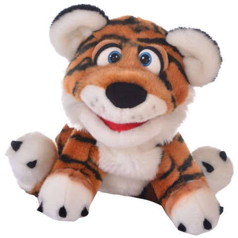 Rollo The Tiger Cub 14 Inch Plush Hand Puppet, Handmade Pal