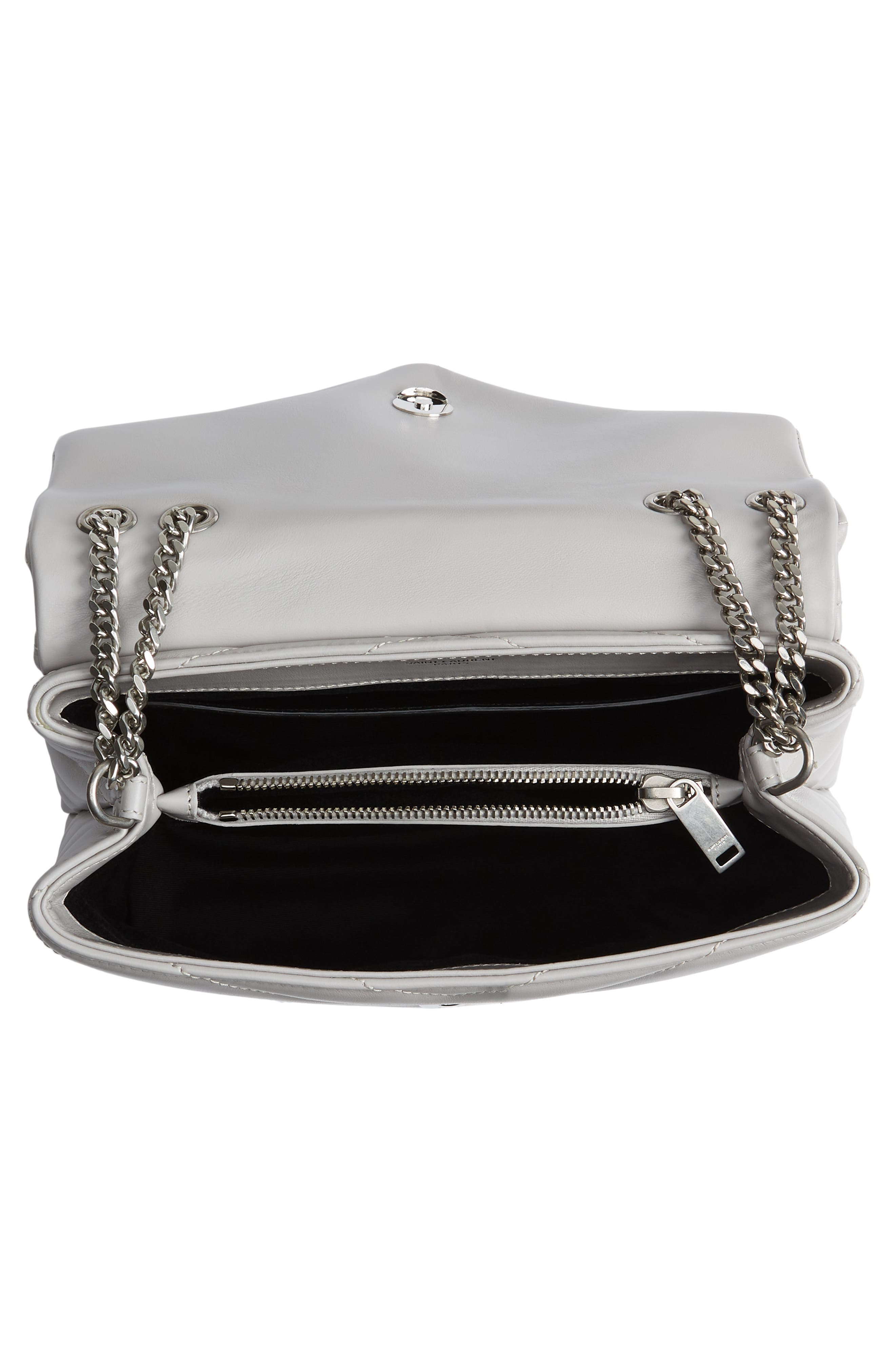 Saint Laurent Small Loulou Matelassé Leather Shoulder Bag, Alternate, color, 