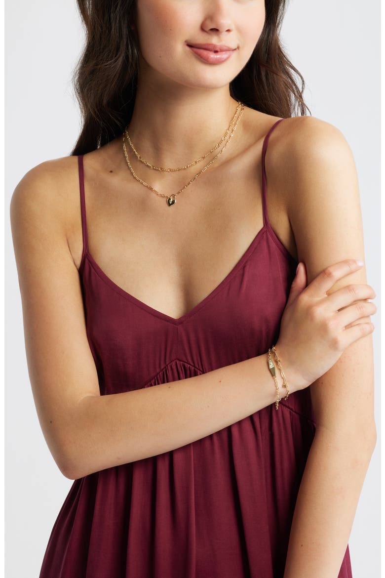 Gift Boxed Set of 2 Demi Fine Mama Chain Bracelets, Alternate, color, CLEAR- GOLD