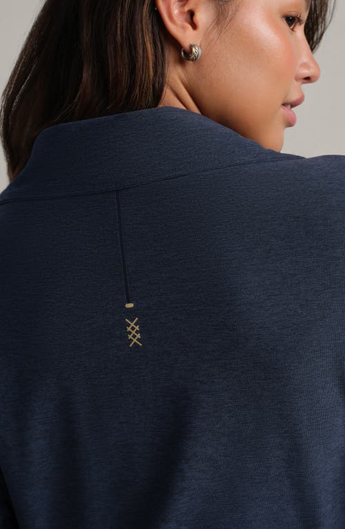 Rhone Atmosphere Crop Zip Sweatshirt In Blue