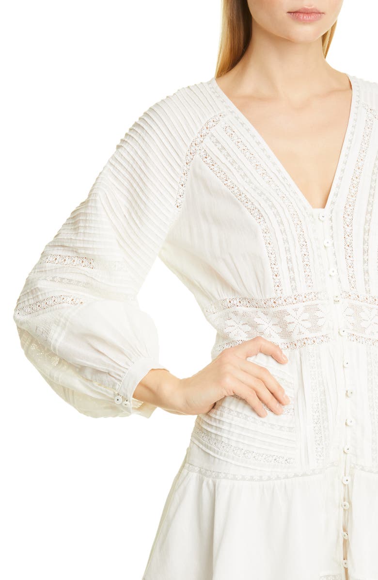 Veronica Beard Addilyn Long Sleeve Cotton Minidress, Alternate, color,