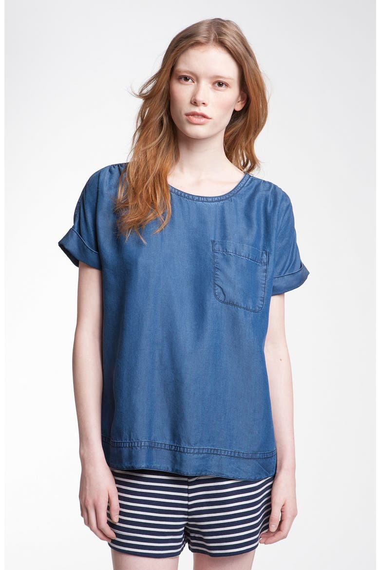 'Laurel' Chambray Tee, Main, color, INDIGO