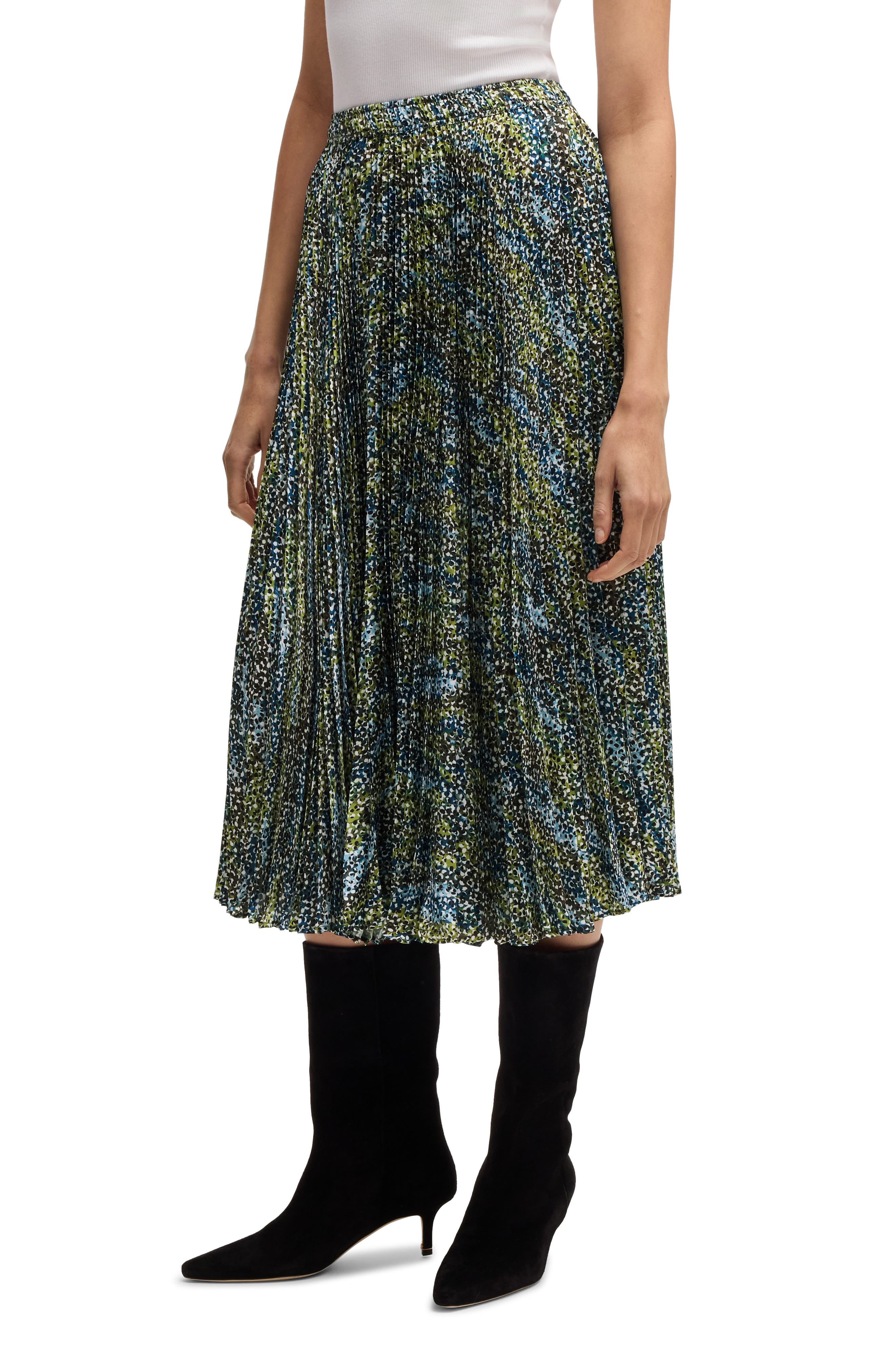 BOSS Orange Vlysola Pleated Midi Skirt