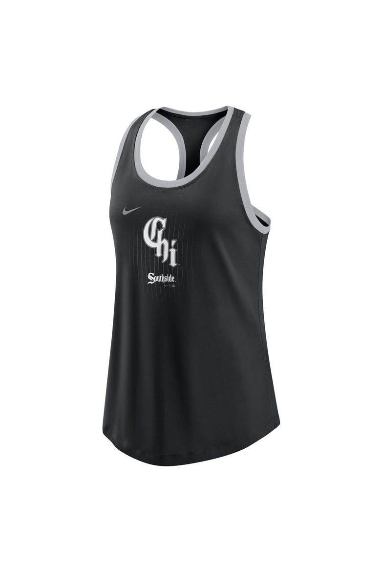 Women's Nike  Black Chicago White Sox City Connect Tri-Blend Tank Top, Alternate, color, Black