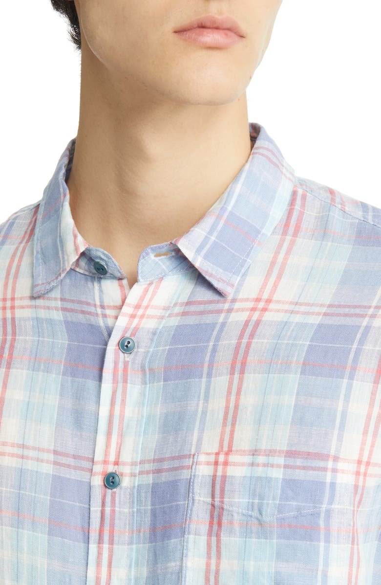 Rails Havana Plaid Linen Button-Up Shirt, Alternate, color, 