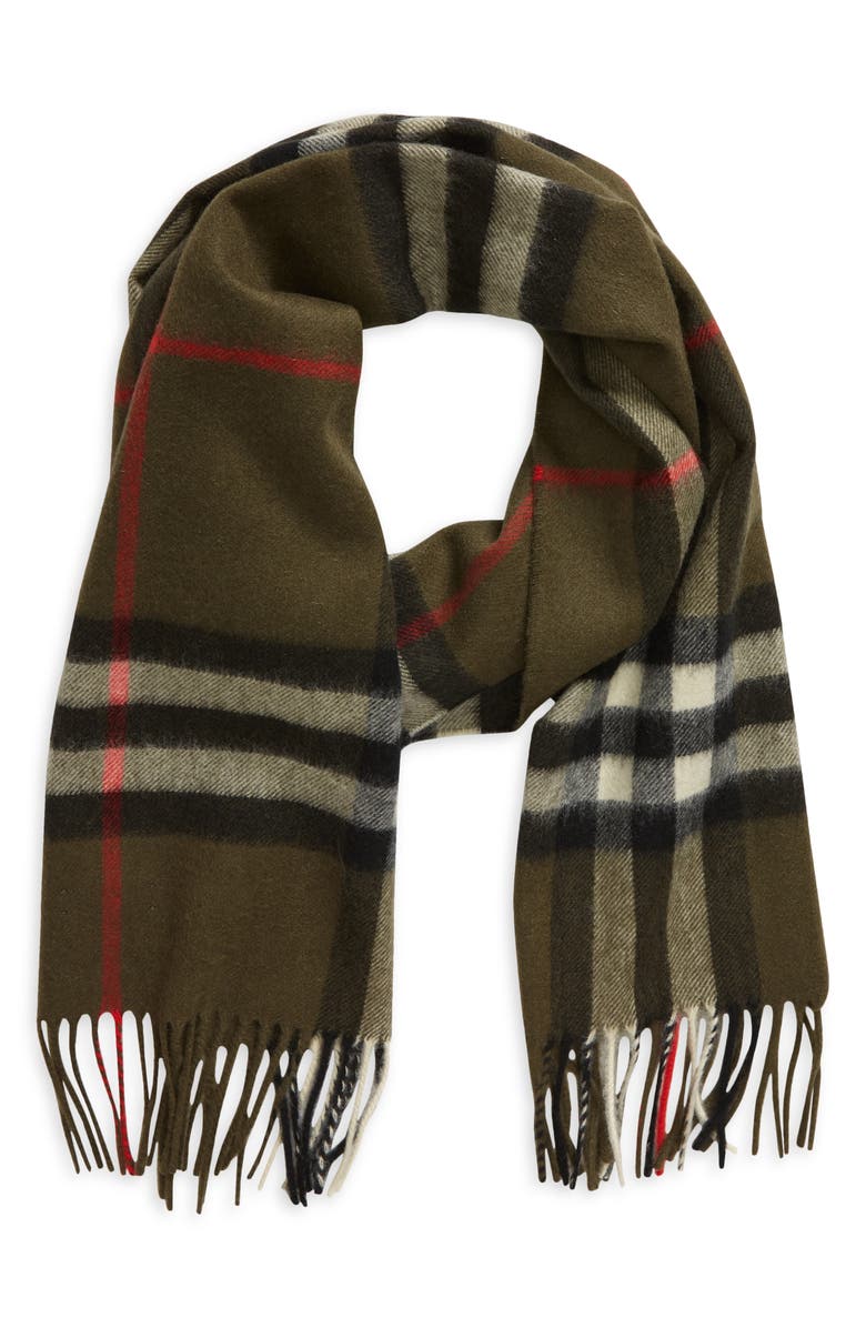 Burberry Giant Check Cashmere Scarf, Main, color,