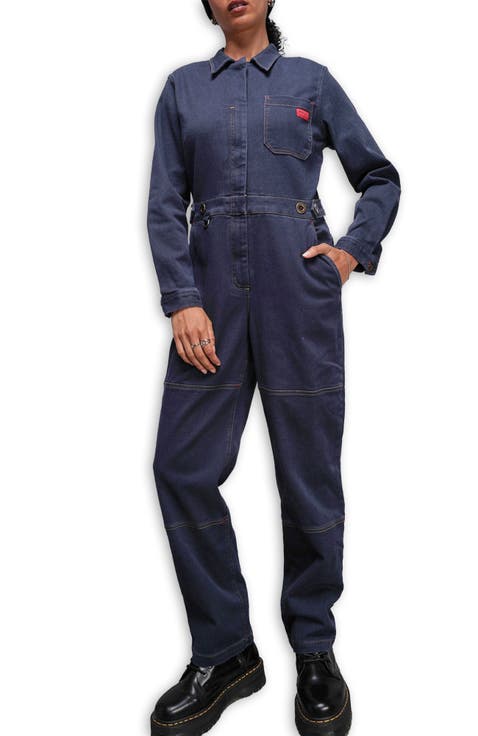 The Essential Denim Long Sleeve High Waisted Coverall