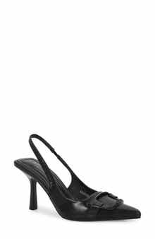 BERNESS Buckled Pointed Toe Slingback Pump