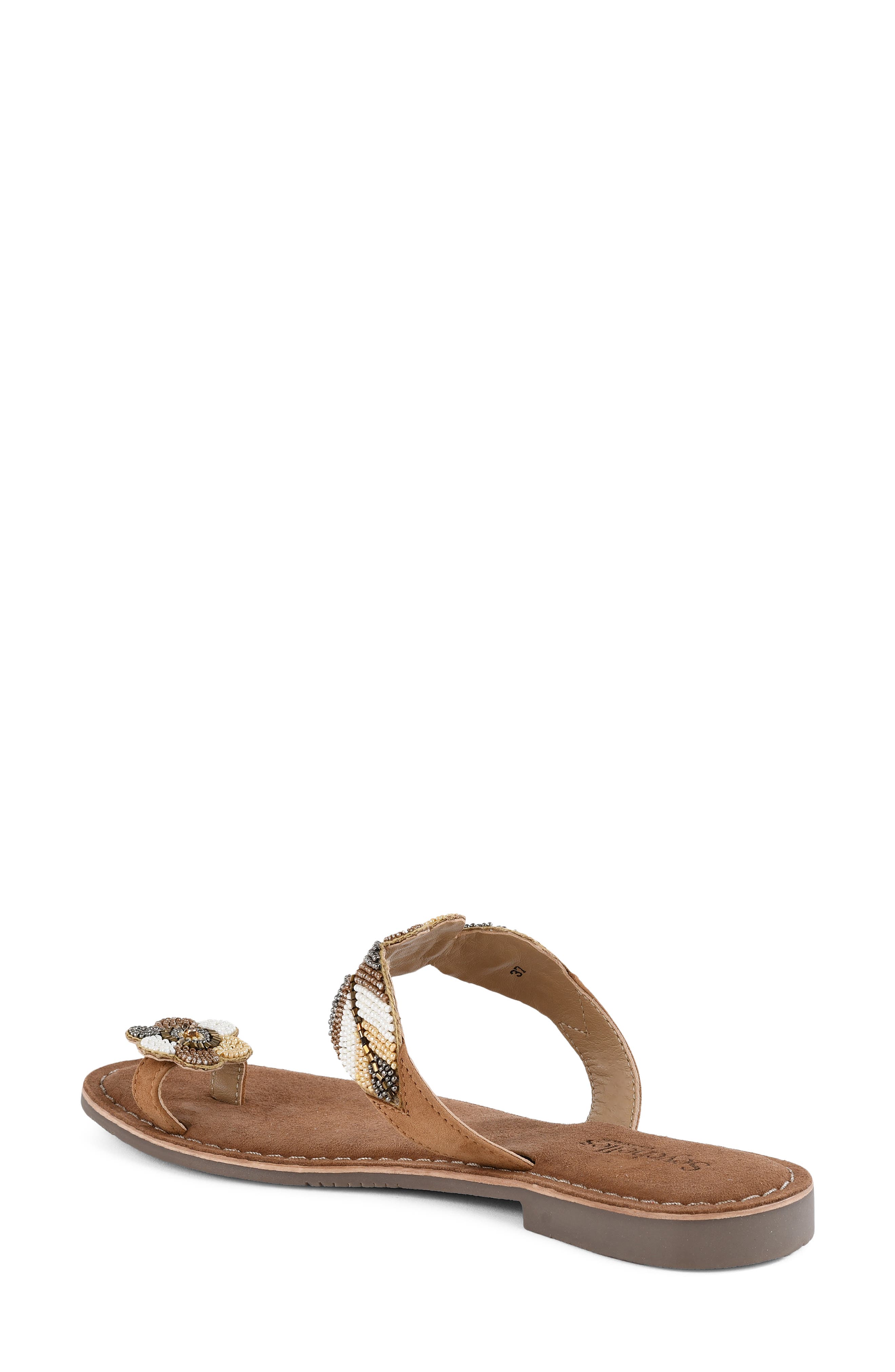 Seychelles Cherry Beaded Toe Ring Sandal, Alternate, color, Beige Multi