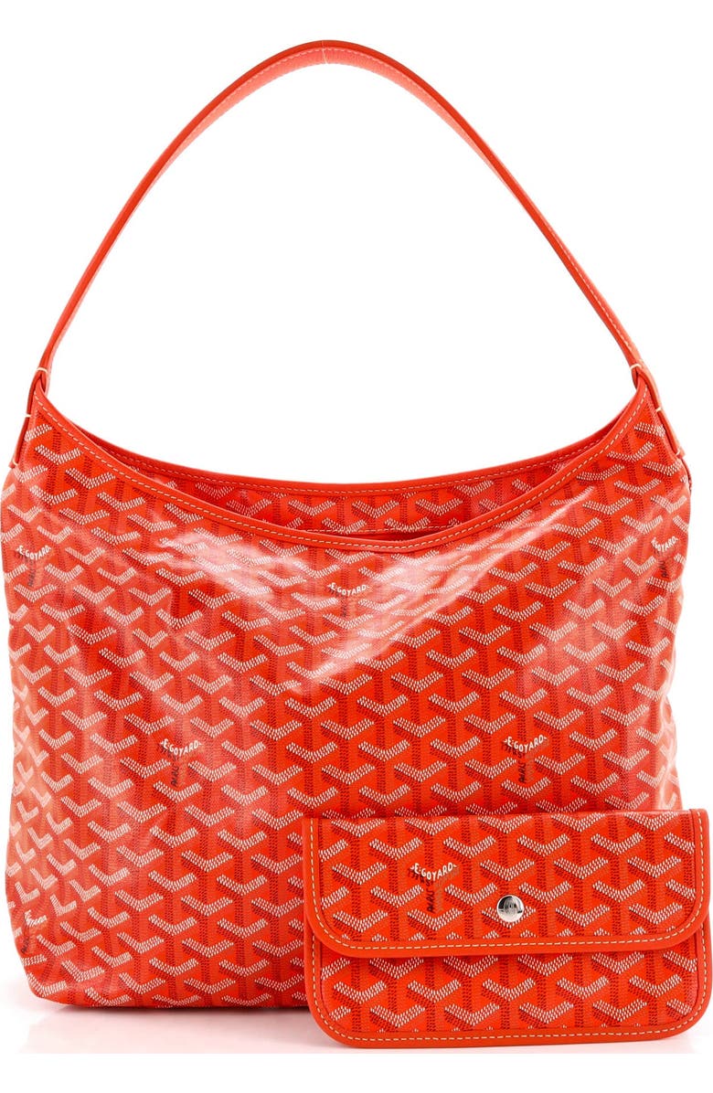 Pre-Owned Goyard Boheme Hobo Coated Canvas, Alternate, color, Orange