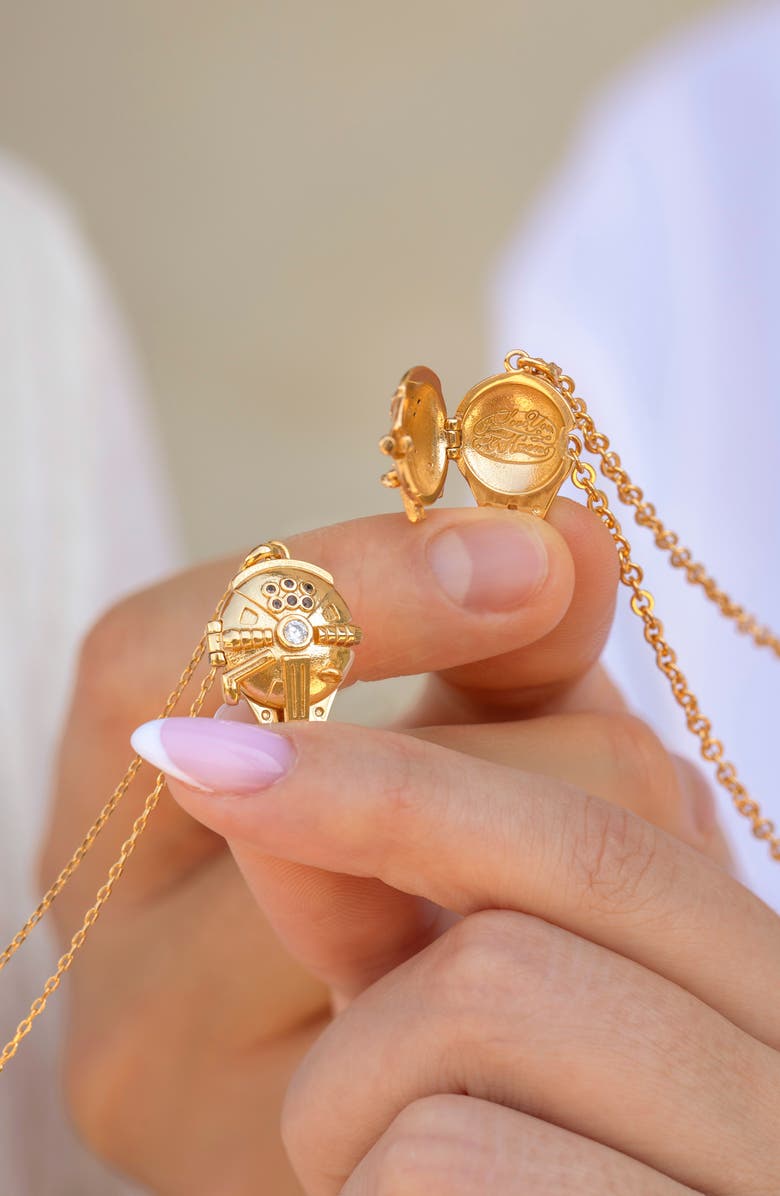 Girls Crew Star Wars Millenium Falcon Locket Necklace, Alternate, color, Gold