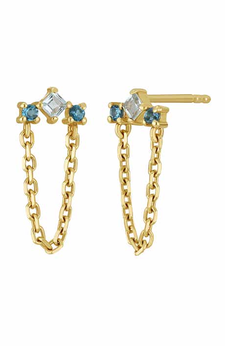 14K Gold London Blue Topaz & Sky Blue Topaz Drop Earrings (Nordstrom Exclusive)