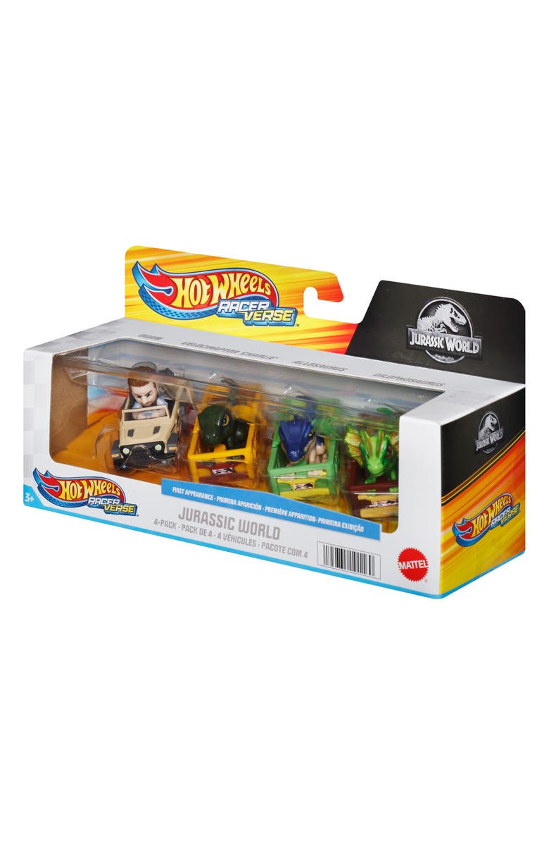 Mattel Racerverse Jurassic World 4-Piece Car Set, Alternate, color, 