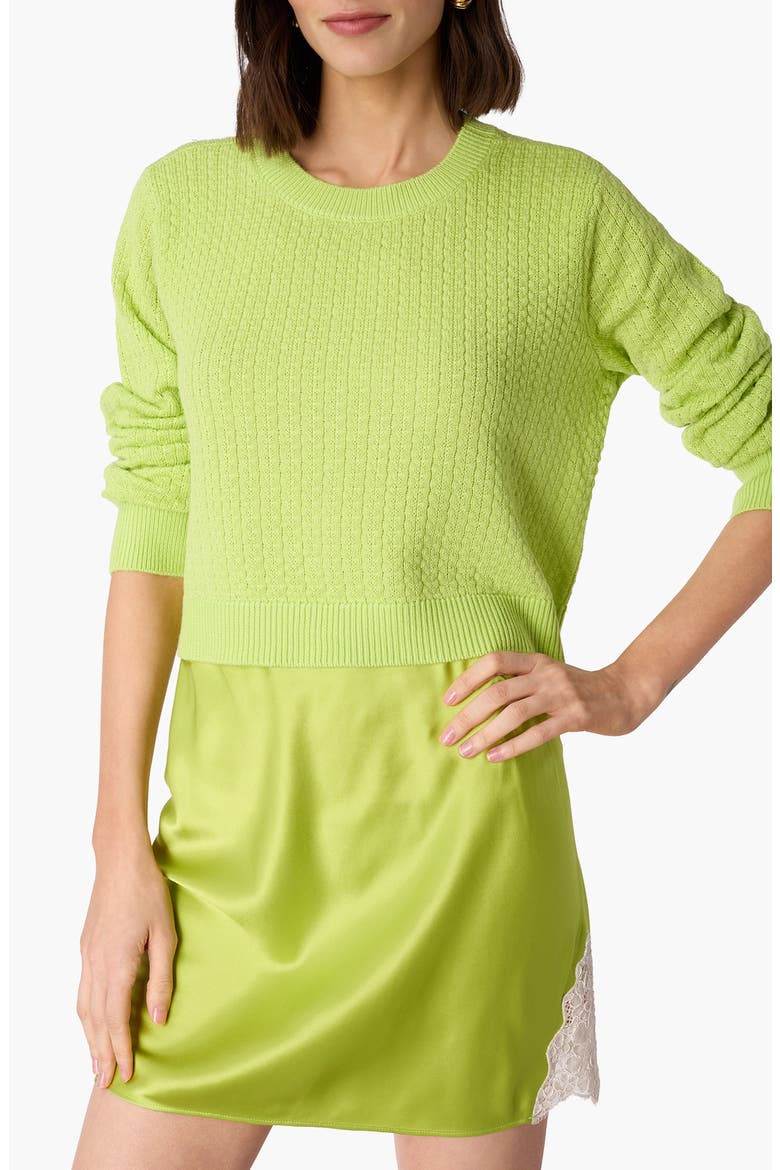 Lesley Crewneck Sweater, Alternate, color, KEY LIME