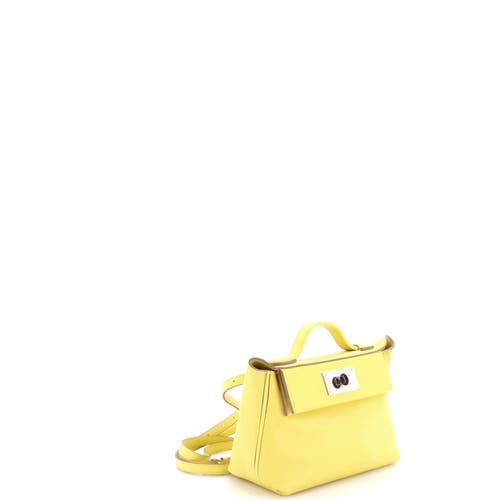 Pre-owned Hermes Hermes 24/24 Bag Evercolor With Swift 21 In Green