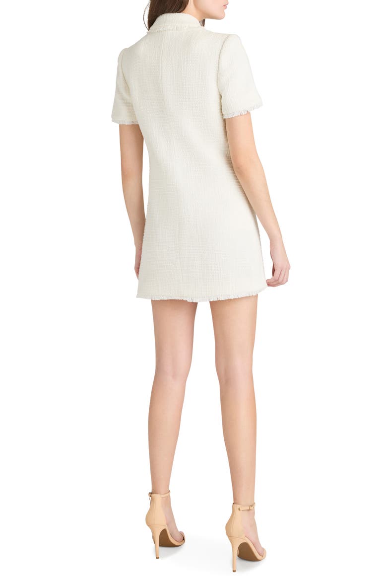 Pammy Cotton Tweed Mini Shirtdress, Alternate, color, GARDENIA