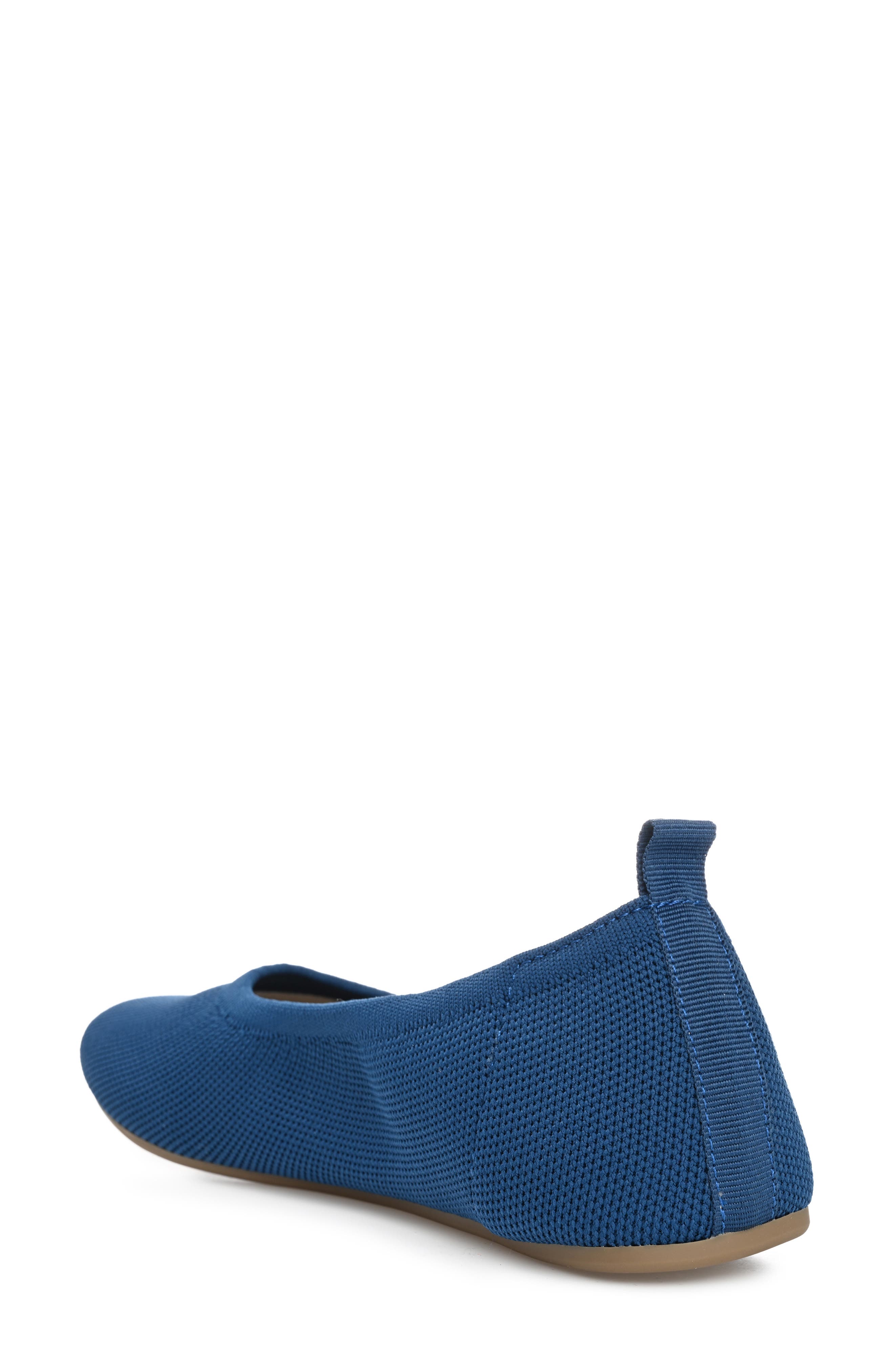 Journee Collection Jersie Knit Ballet Flat, Alternate, color, Navy