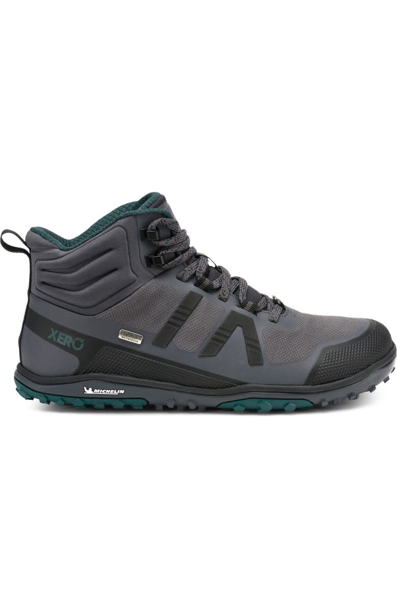 XERO SHOES Scrambler Mid II WP Waterproof Hiking Boot, Alternate, color, Asphalt / Sea Moss