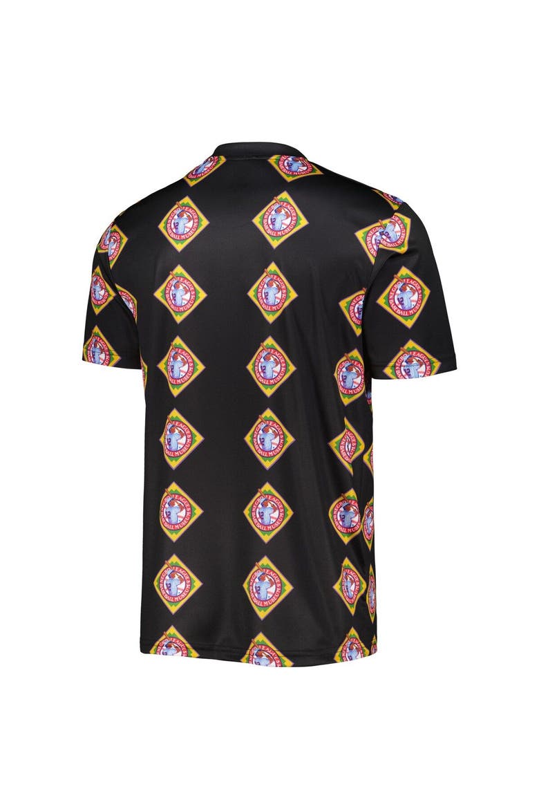 Men's Stitches Black Negro League Baseball Sublimated Jersey, Alternate, color, Black