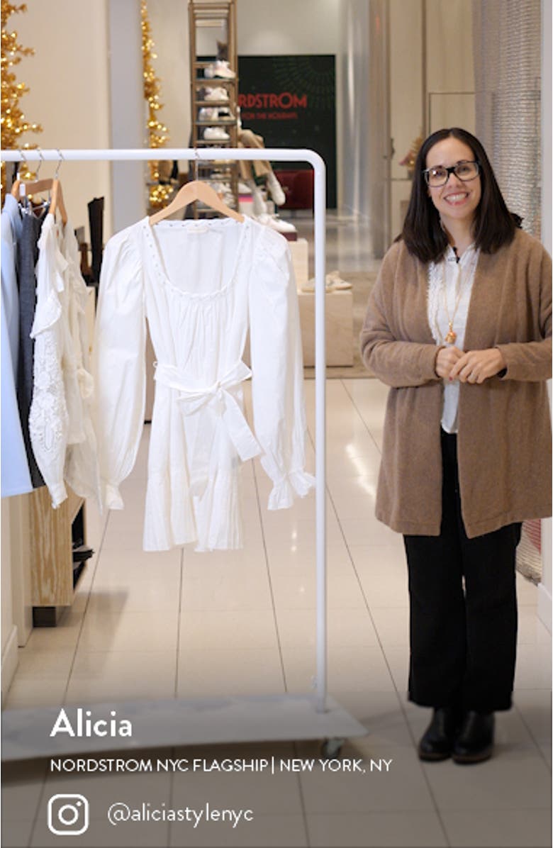 Kayleigh Long Sleeve Cotton Minidress, sales video thumbnail