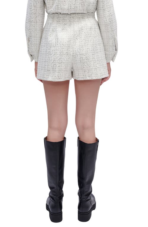 Maje Inate Sequin Shorts In White