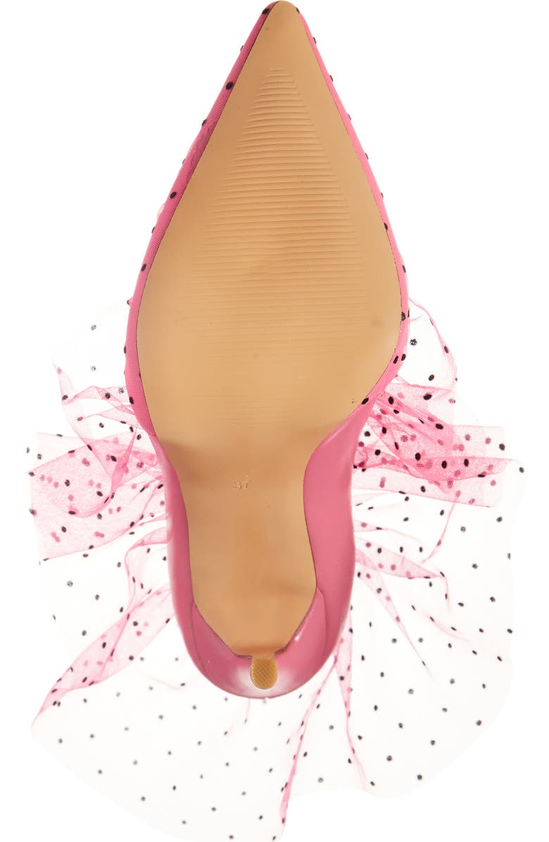 AZALEA WANG Discreet Pink Polka Dot Tulle Pump, Alternate, color,