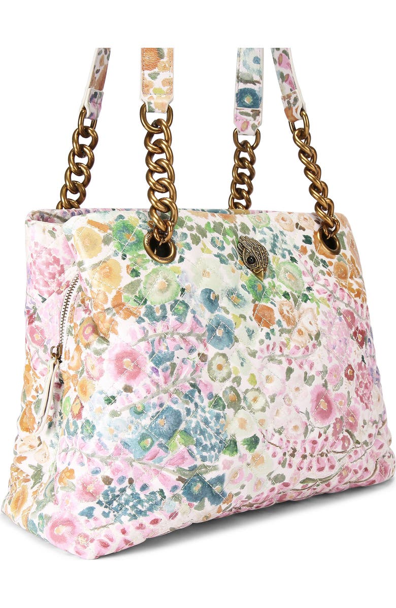 Kurt Geiger London Floral Couture Kensington Floral Quilted Leather Tote, Alternate, color, Floral Multi