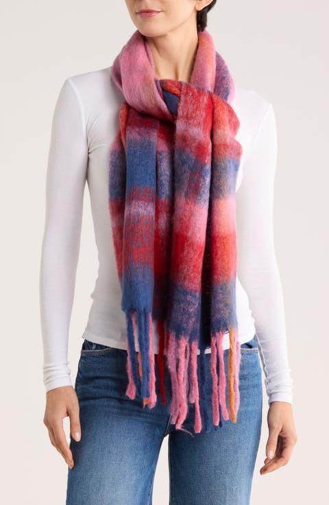 Plaid Blanket Wrap Scarf