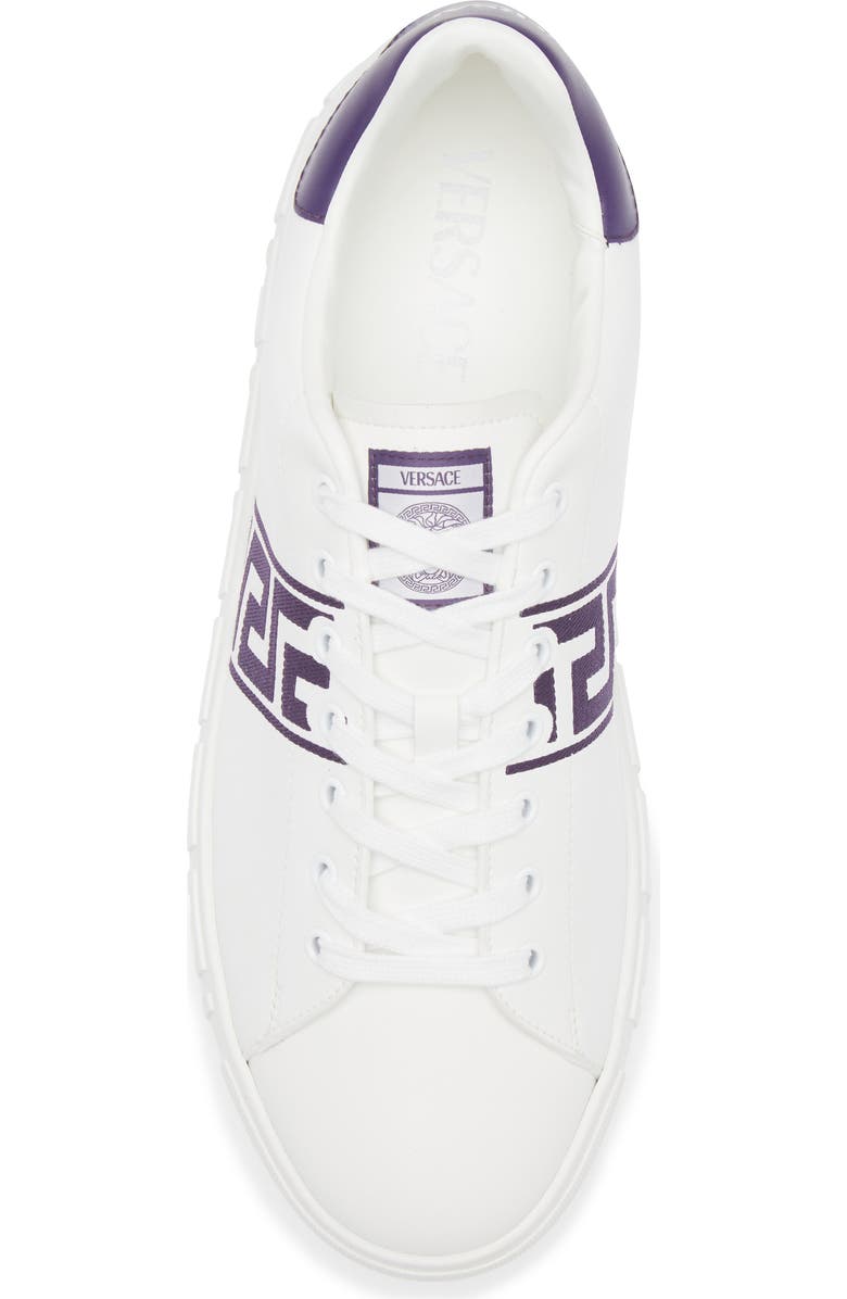 Versace Barocco Greca Jacquard Low Top Sneaker, Alternate, color, 2W3d0 White Wood