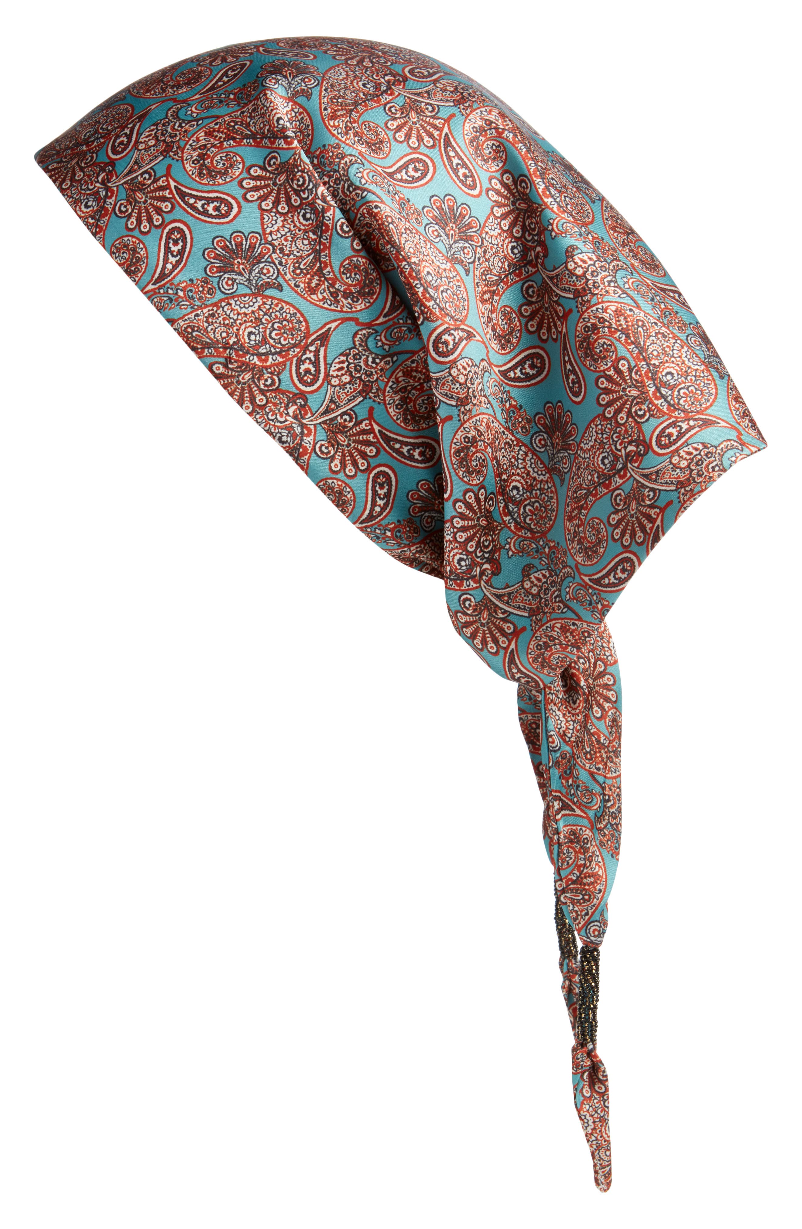 selected TEAL- BROWN PAISLEY