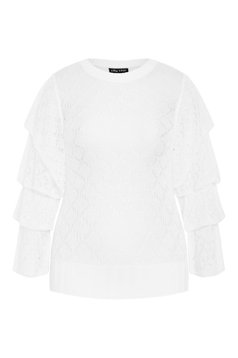 Carolina Pointelle Sweater, Alternate, color, IVORY