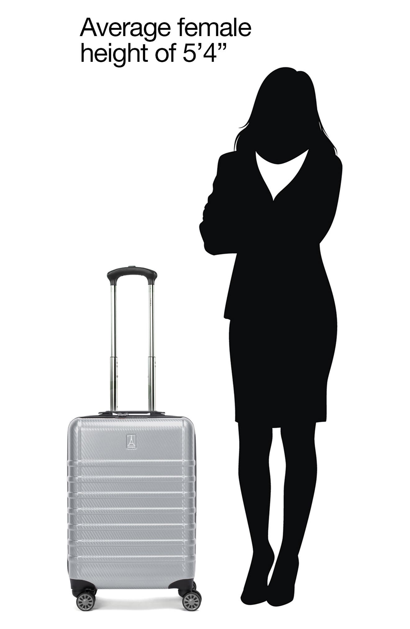 TRAVELPRO Rollmaster Lite 2 20-Inch Expandable Carry-On Luggage, Alternate, color, Grey Carbon Fiber