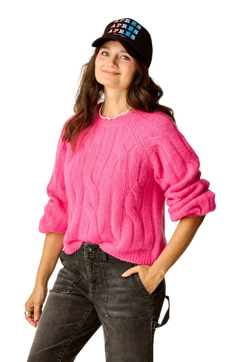 Eloise Wool Sweater, Alternate, color, Hot Pink