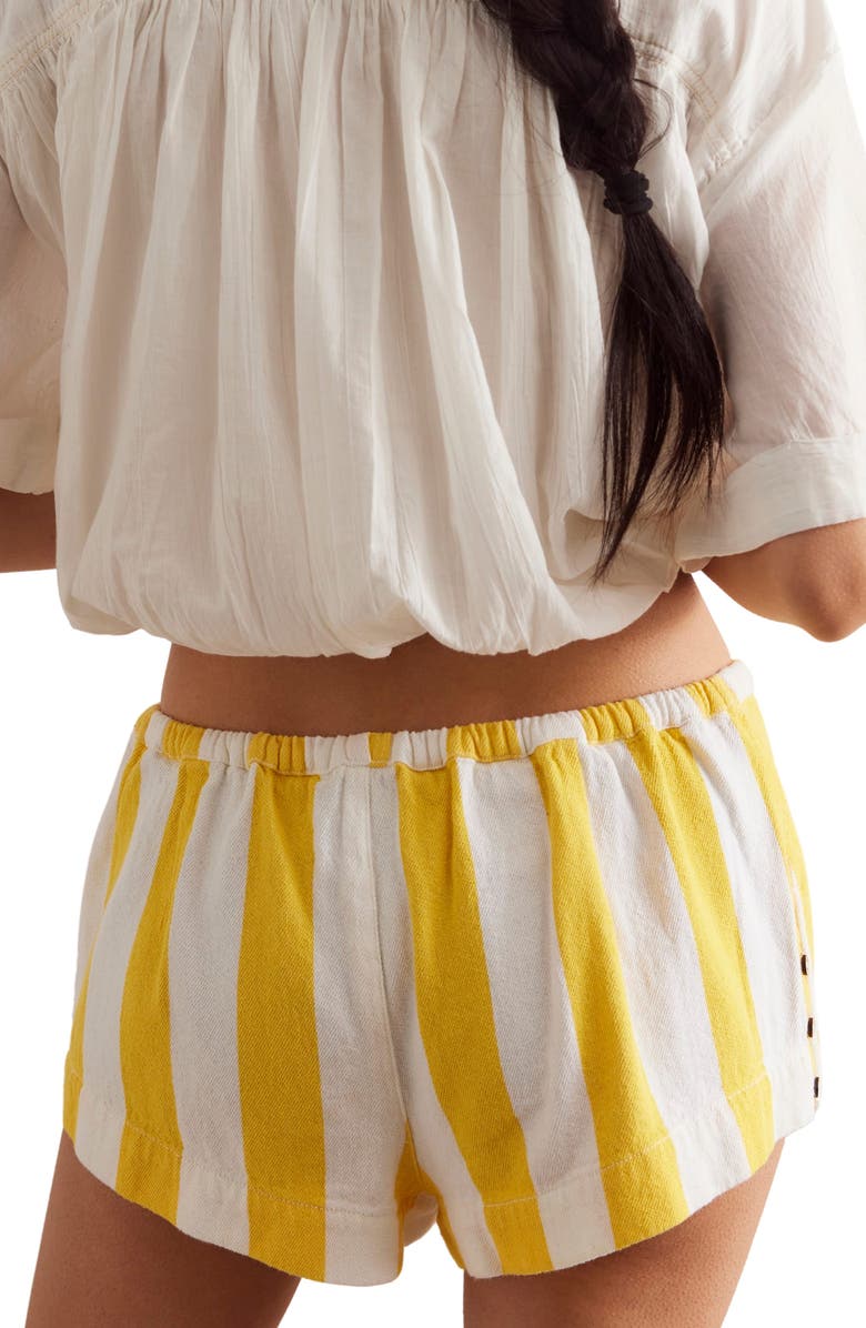 Free People Hot Hot Hot Shorts, Alternate, color, Yellow Combo