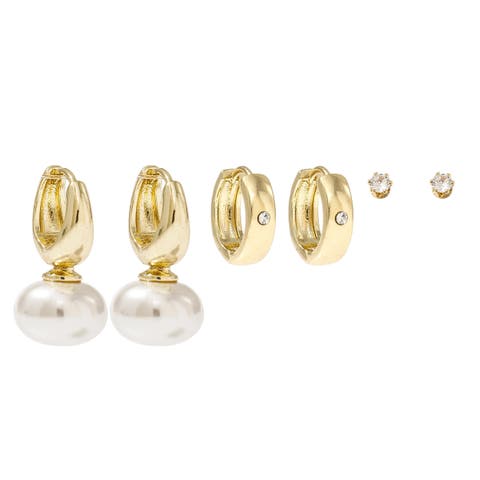 Pearl Girl Earring Combo Set