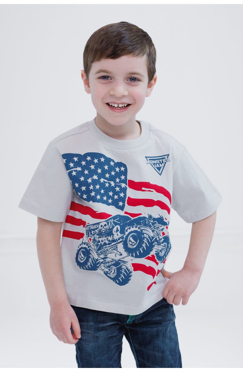 Monster Jam Grave Digger T-Shirt, Alternate, color, Light Gray