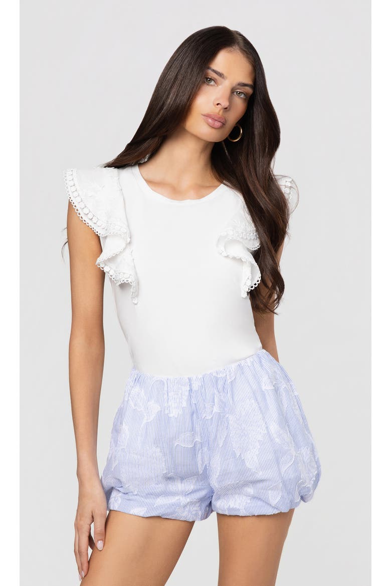 Dana 3D Voile Combo Top, Main, color, White