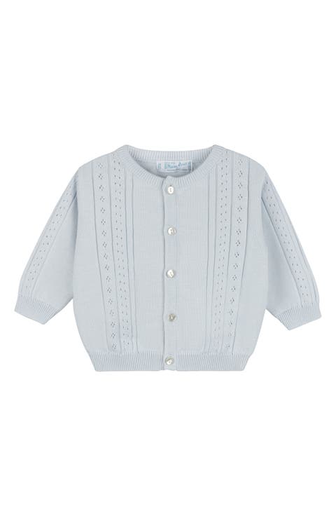 Pointelle Knit Cardigan