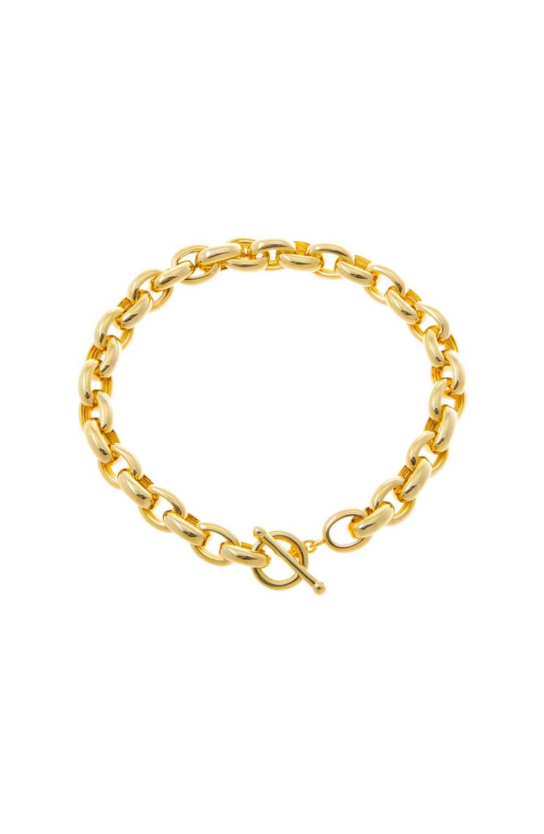 BY ADINA EDEN Chunky Chain Link Toggle Bracelet, Main, color, Gold