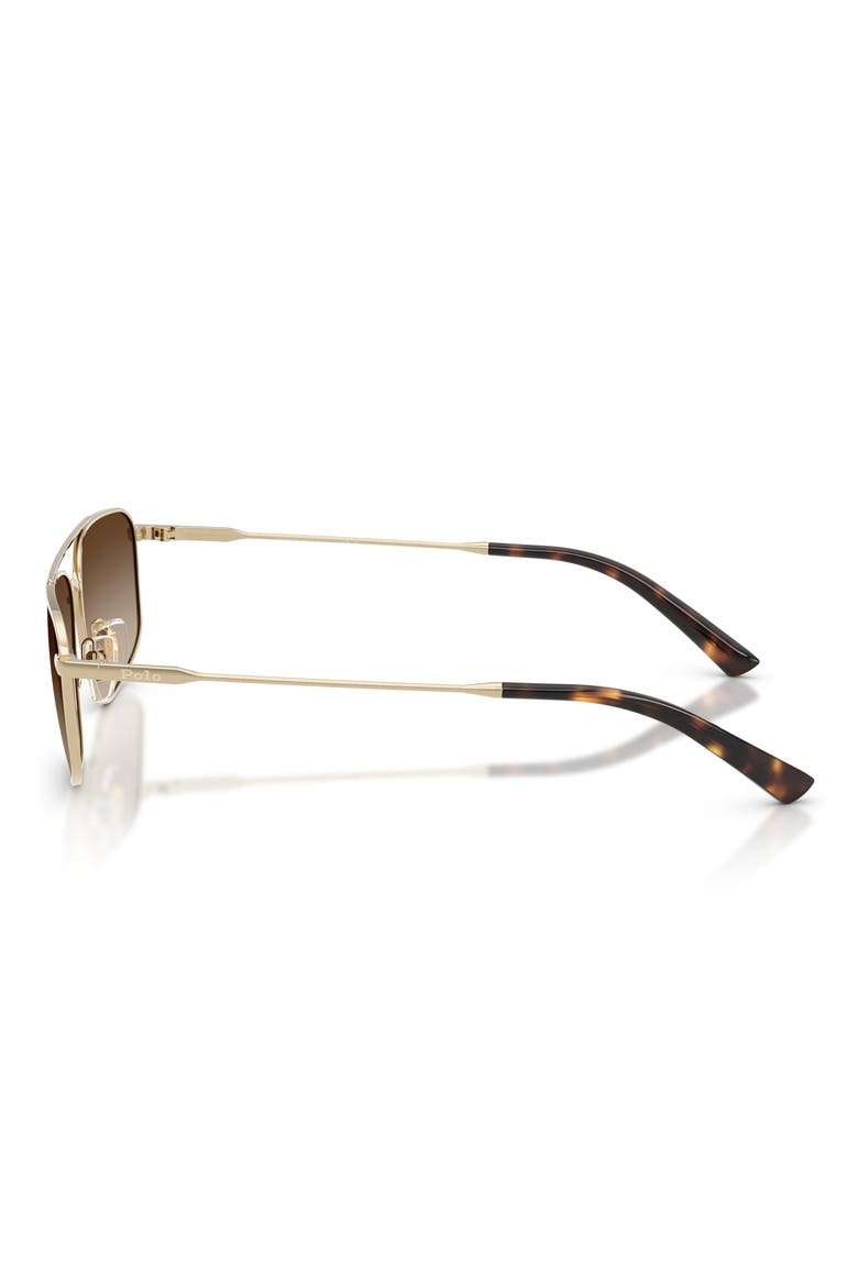 PH3164 58mm Gradient Rectangle Sunglasses, Alternate, color, SHINY PALE GOLD / BROWN