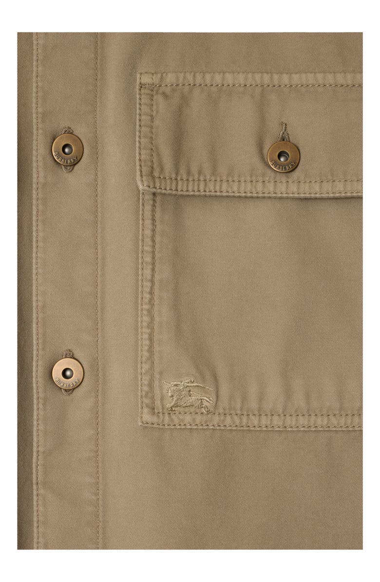 Burberry Cotton Overshirt, Alternate, color, Quill
