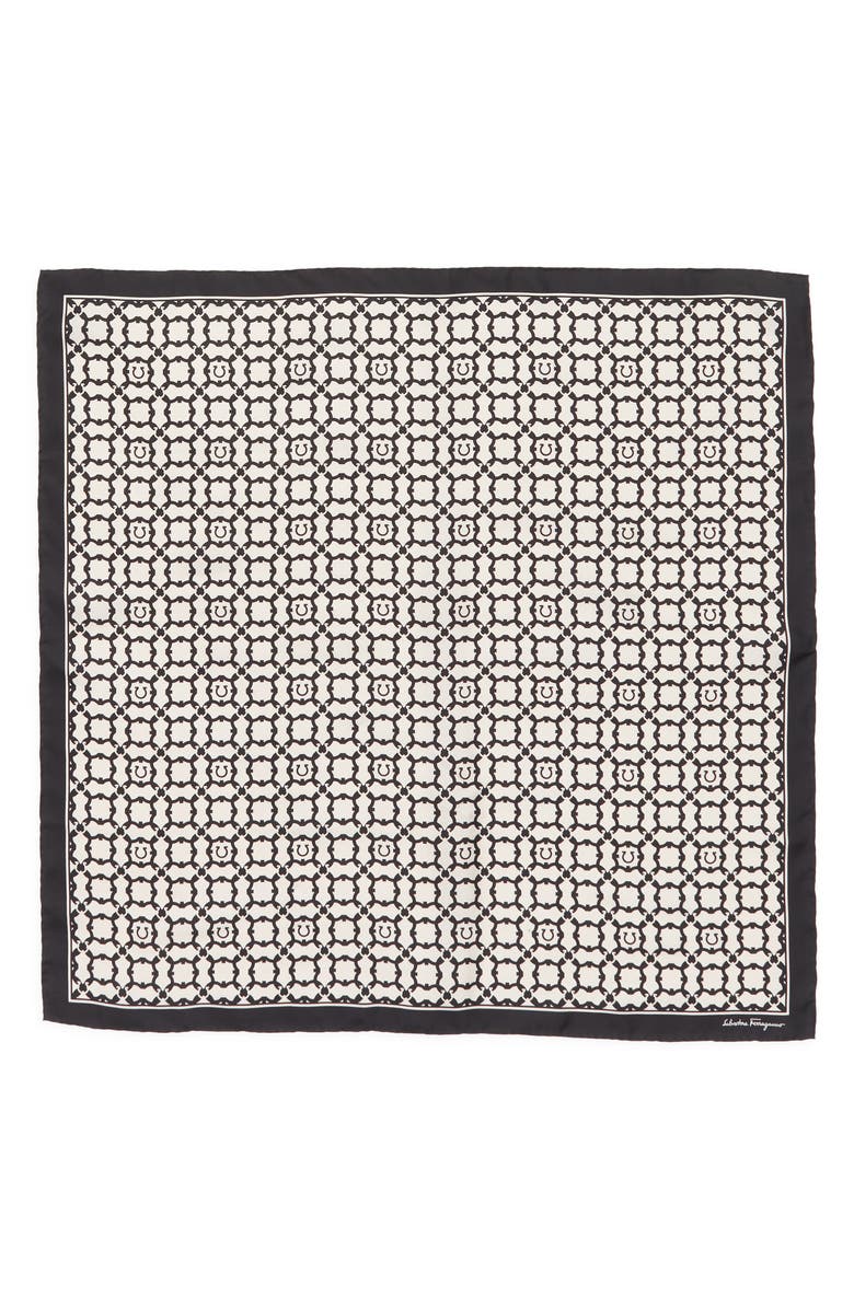 FERRAGAMO Salvatore Ferragamo Gancini Square Silk Scarf, Main, color,