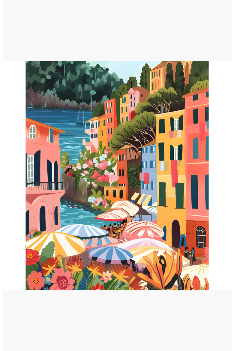 Portofino Flower Market Paint by Numbers Kit, Alternate, color, Multicolor