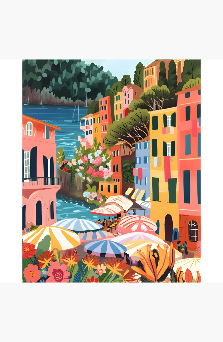 Pink Picasso Kits Portofino Flower Market Paint by Numbers Kit, Alternate, color, Multicolor