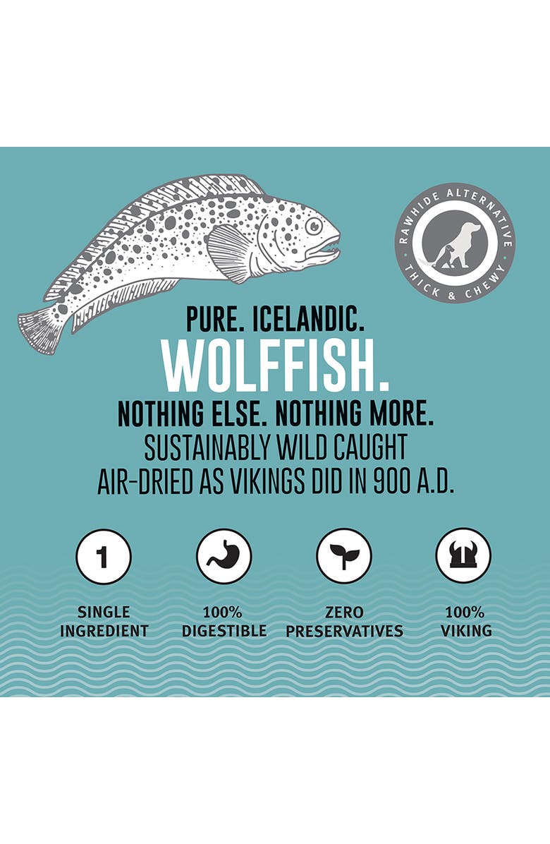 ICELANDIC+ Wolffish Skin Dog Treat 9Oz, Alternate, color, 
