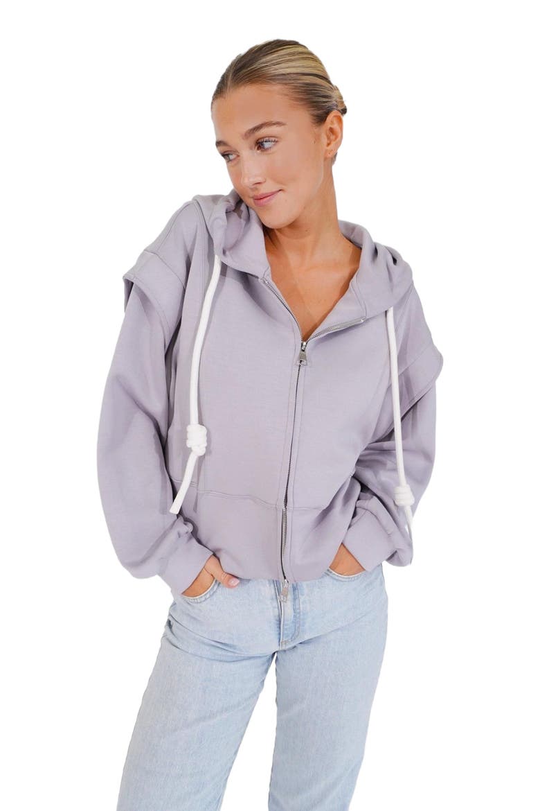 No Ordinary Love Zip Hoodie, Alternate, color, Grey Marle