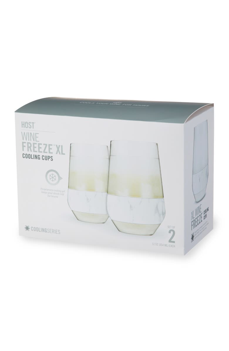 HOST Wine FREEZE XL Cooling Cup Set of 2, Alternate, color, Marble