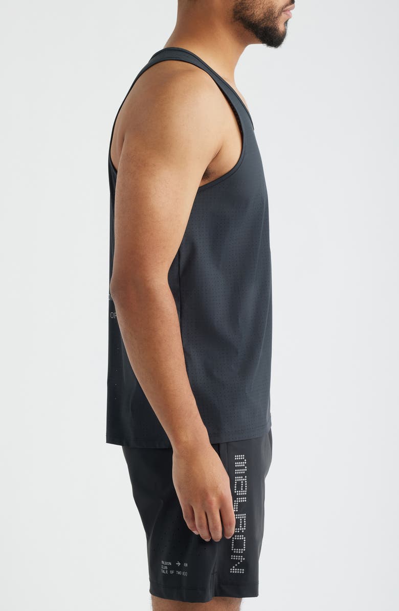 Malbon Golf Run Club Mesh Tank, Alternate, color, Jet Black