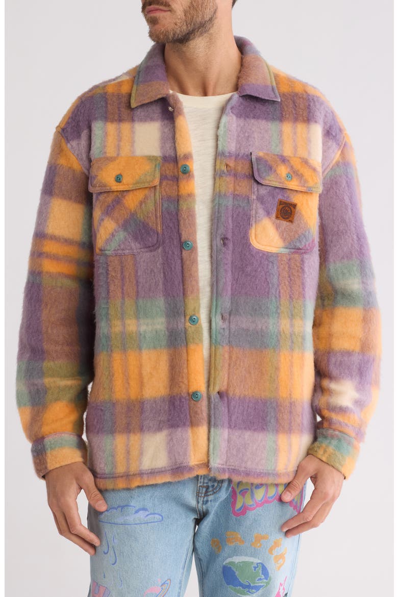 Thrusters Plaid Long Sleeve Button-Up Shirt, Main, color, SAGE BRUSH GREEN