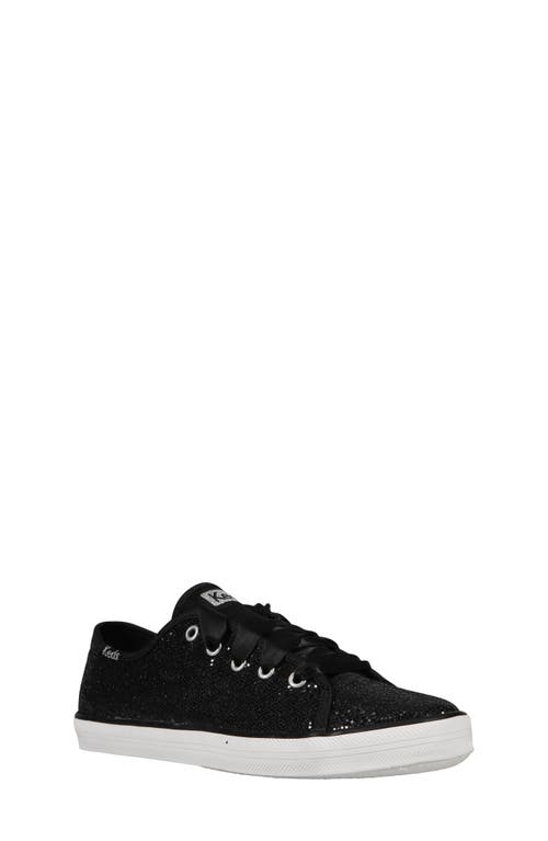 Keds® Kids' Kickstart Celebrations Sneaker in Black Sparkle 